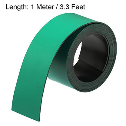 uxcell Dry Erase Magnetic Strip 1 Inch x 3.3 Feet Magnetical Sheet Labels Stickers Writable Green for Whiteboards Refrigerator and Crafts - color: Green