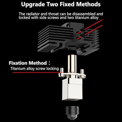 P1P/P1S Complete Hotend Extruder with Fan 0.4 Hardened Steel Nozzle - color: 0.4mm Hotend for P1P/P1S