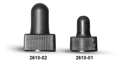 18/400 Black Bulb Glass Droppers with Rubber Bulb Made in USA Pack of 2200 - size: 18/400 (7 mm x 66 mm ) , 2200 Caps per Case