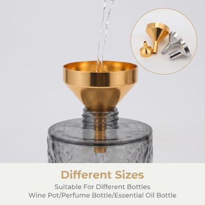 8PCS 4 Size Mini Metal Funnel for Filling Small Bottles