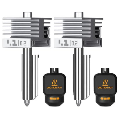 2PCS 0.2mm X2D/P2S/H2D/H2S/H2C/A1/A1 Mini/A2L Integrated Leak-Proof Hotend - color: 2PCS 0.2MM