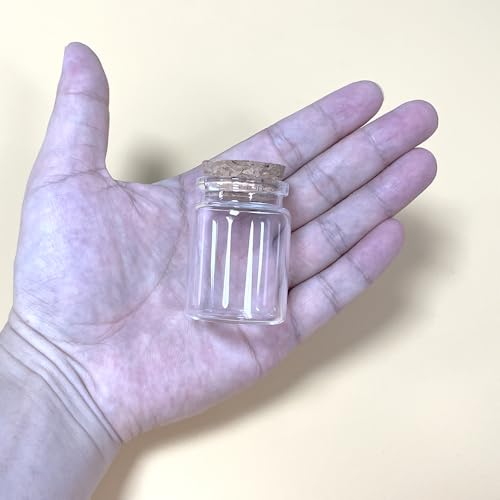 8 pcs 35ml Small Glass Bottles with Cork Stopper Christmas Ornaments,Wishing Bottle 37x50mm(1.46x1.97inch) - size: 37x50mm(1.46x1.97inch)
