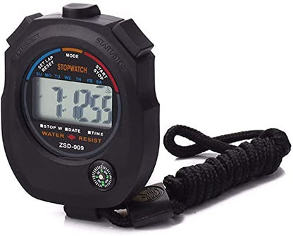 Multi-Function Electronic Digital Sport Stopwatch Timer, Large Display with Date Time and Alarm Function,Suitable for Sports Coaches Fitness Coaches and Referees (5pack) - style: 5pack