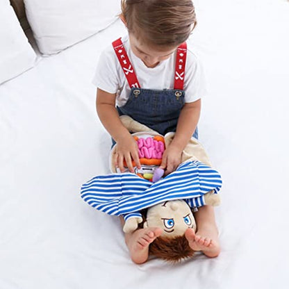 Vocheer Human Body Anatomy Toy, Human Body Model for Kids, Montessori Plush - color: Blue