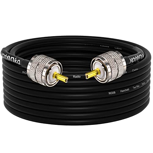 CB Coax Cable 30FT, RG58 Coaxial Cable UHF Male to UHF Male 50 Ohm - color: 1-Pack PL259 Cable, size: 30ft