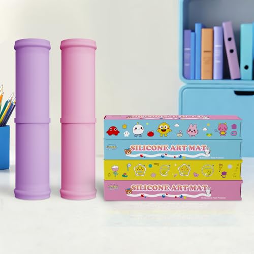 Silicone Mats for Crafts with 0.7" High Edges & Non-Slip, 24" x 16" - color: Pink, size: 24" x 16"