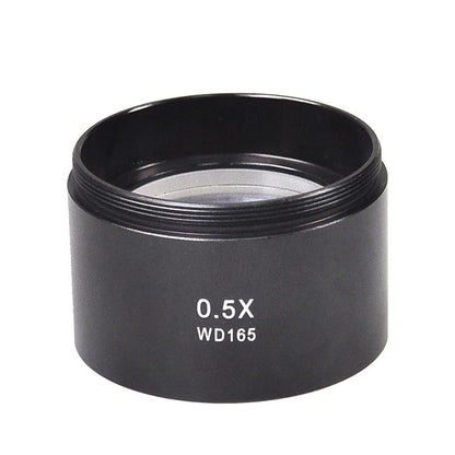 0.5X Auxiliary Objects Lens Microscope Camera Lens WD165 for Trinocular Stereo Zoom Microscope Barlow Glass Lens