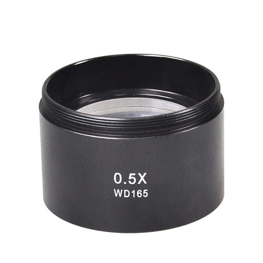 0.5X Auxiliary Objects Lens Microscope Camera Lens WD165 for Trinocular Stereo Zoom Microscope Barlow Glass Lens