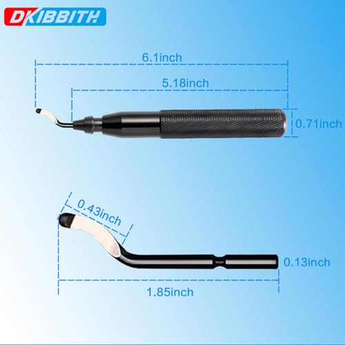 DKIBBITH Deburring Tool with 11 HSS Swivel Blades for Metal, 3D Prints,Resin,Ideal for Plumbing & 3D Printing Burr Removal,Black. - style: 11 Pieces Deburring Tool