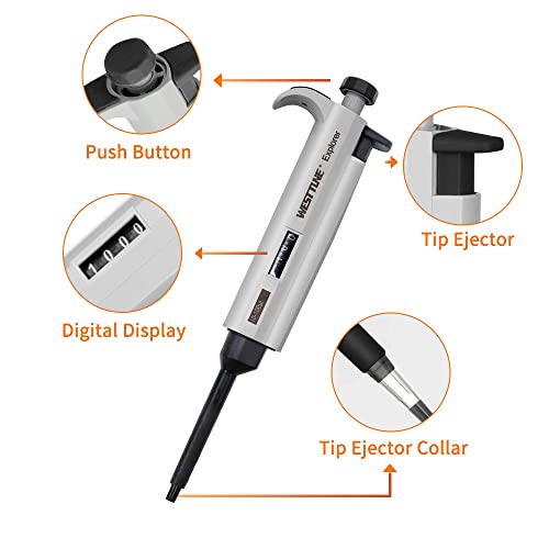 10-100μL Micropipette High-Accurate Pipettor Adjustable Variable Volume Single-Channel Pipette for Laboratory - size: 10-100μl