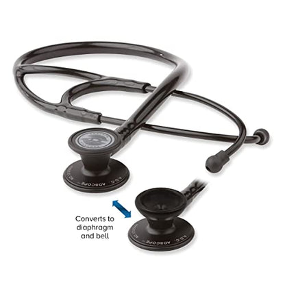 ADC Adscope 601 Convertible Cardiology Stethoscope, AFD Tunable Technology - color: Tactical (All-black)