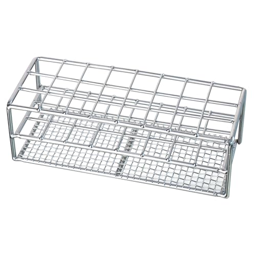 Test Tube Rack, 24 Holes Stainless Steel Test Tube Racks, Suitable for Tubes of Dia.≤18mm, Round Holes Test Tube Holder, for Classroom, Lab,TTRS2418A1 - size: 24 Holes,for Tubes of Dia.≤18mm