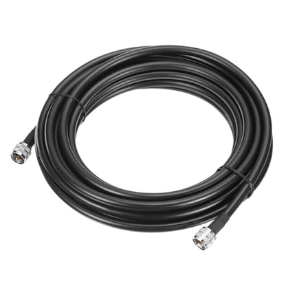 uxcell UHF Male PL-259 to UHF Male PL-259 Low Loss RG213 Coax Jumper Cable 4.6m/15.1ft - size: 15.1 Feet