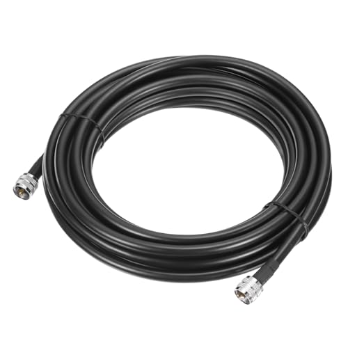 uxcell UHF Male PL-259 to UHF Male PL-259 Low Loss RG213 Coax Jumper Cable 4.6m/15.1ft - size: 15.1 Feet