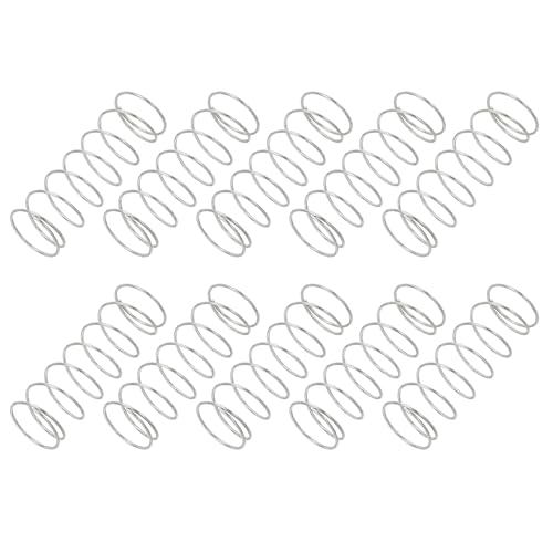PATIKIL Compression Spring, 0.6mm Wire Dia x 12mm OD x 35mm L, 10 Pcs 304 Stainless Steel Mechanical Extension Small Springs Pen Springs Assortment Kit for Shop and Home Repairs - size: 0.6x12x35mm