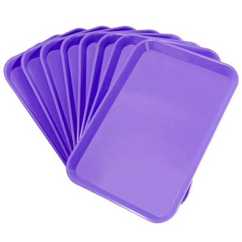 LA MIERE 8Pcs Autoclavable Dental Procedure Tray Lockable Set up Flat Trays Size B (Ritter),Plastic Instrument B-Lok Flat Trays, 13.25 x 9.75X 0.875 Inches (8, Purple) - color: Purple, size: 8