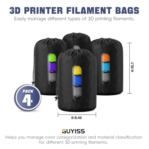 3D Printer Filament Bags, 4-Pack, 900D Waterproof Oxford Fabric. - color: 4-Pack