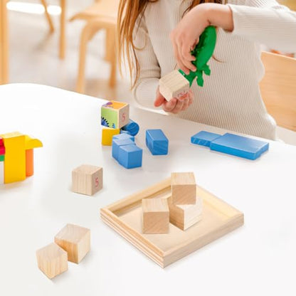 6-Pack Small Wooden Trays for Montessori Activities