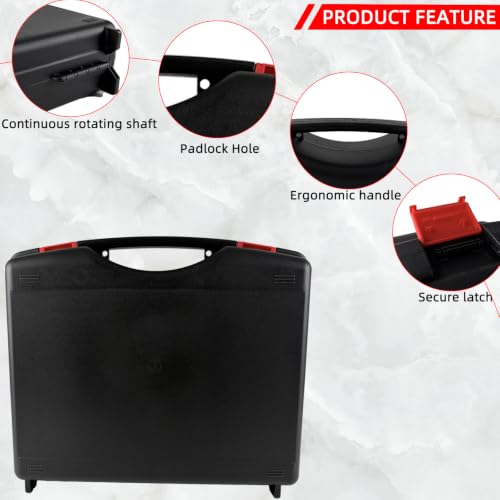 Portable Tool Box, Hard Plastic Tool Case for Tool Storage, Outdoor Storage Box for Electronics Pistols and Other Gear - Outer Size: 7.68” x 6.69” x 1.81” - size: S