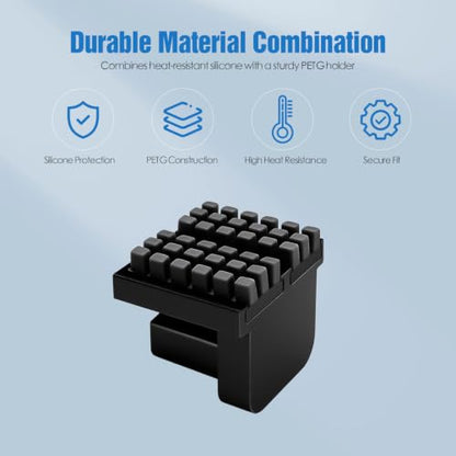 Silicone Nozzle Wiper for Anycubic Kobra S1 / S1 Combo, Nozzle Cleaning Brush with Base, 3D Printer Accessories, 4-Pack - color: Kobra S1 Silicone Wiper