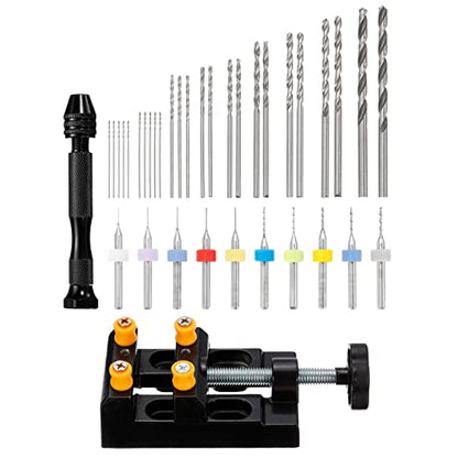 uxcell 37pcs Hand Drill Tool Set Hand Tool for DIY Craft Carving