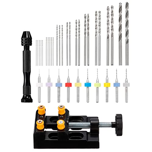 uxcell 37pcs Hand Drill Tool Set Hand Tool for DIY Craft Carving