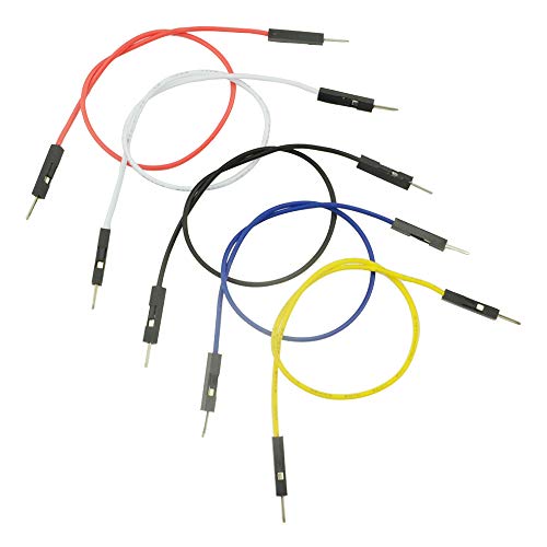 150PCS 5 Colors 1Pin 2.54mm Male to Male Breadboard Jumper Wire PVC Soldering Brushless Motor Double-end Tinning Connector Cable(PCB Jump Circuit Board Cable Wire Set) 200mm