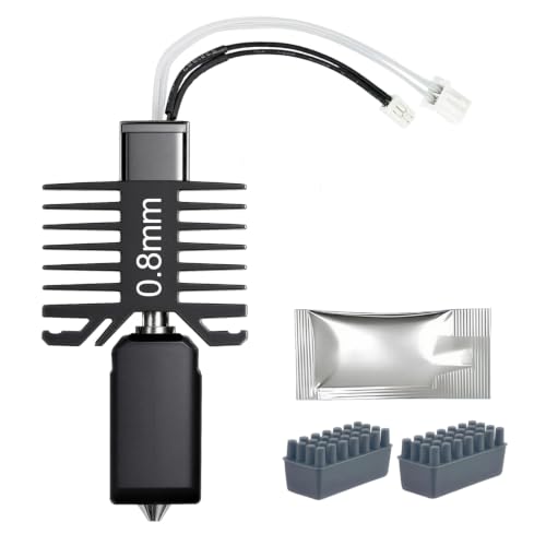 0.8mm All-Metal Hotend Kit for Bambu Lab X1/X1C, Upgraded One-Piece Design with Hardened Steel Nozzle, High-Temp Thermistor, Enhanced Heat Block, and 2 Silicone Cleaning Brushes - color: Bambu Lab X1/X1C, size: 0.8MM
