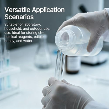30 PCS Plastic Sample Bottles, 8oz 250 ml Laboratory Grade Wide Mouth Reagent Bottles Water Sample Bottle with Screw Caps for Laboratory, Liquids