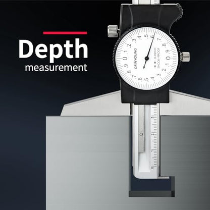 0-150 mm Professional Hook Depth Measuring Calipers, 0.02 mm Ultra Precision, Precision Measuring Tools DRINYOUNG(0-150 mm (Depth dial Caliper with Hook)) - size: 0-6" (Depth Dial Caliper with Hook)