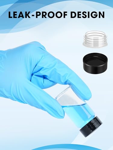 20ml Clear Small Glass Vials with Screw Caps for Essential Oil, 10 Pcs - size: 20ml-10pcs