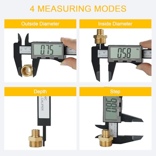 Sangabery Digital Caliper, 0-6 Inch Measuring Tool, Extra-Large LCD Screen