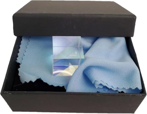 Labnique 20 mm Glass Cube Prism, RGB Dispersion Prism, X-Cube, Dichroic Cube, for Teaching of Optics, Photo Effects, and Decoration