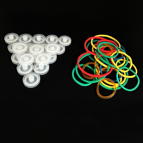 30PCS 2mm Hole Plastic Pulley Wheel Belt Pulley Drive Pulley with Rubber Band Transmission Belt Pulley Belt for DIY Model Toy RC Car Truck Robot Airplane Parts (Transparent 18mm Diameter, 2mm Hole) - style: Transparent 18mm diameter
