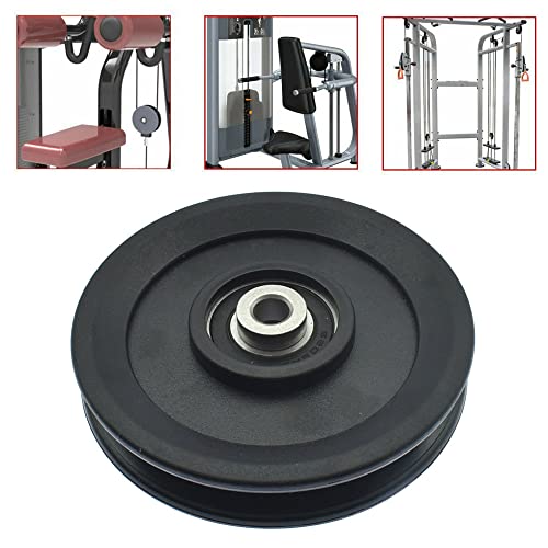 Universal 4.5" Nylon Gym Cable Pulley Wheel Traction Bearing Pulley Wheel
