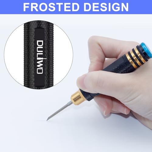 Model Scriber Chisel 7 Blades (0.1/0.2/0.4/0.6/0.8/1.0/2.0mm) - color: Black Gold