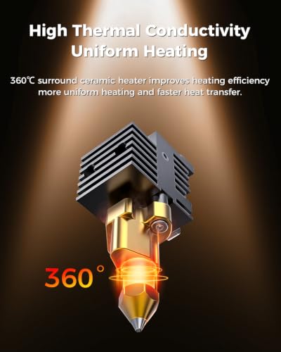 Creality Official Ender 3 V4 Hotend, All-Metal Integrated Design, Support 300°C High Temperature and 500mm/s Fast Speed Printing, Original Replacement Part - style: Hotend