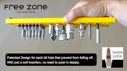 Free Zone 4 PCS Bit Organizer Set, 632-Hole 1/4" Hex Bit Toolbox Storage - color: 4 Color