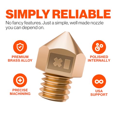 0.2mm Brass MK8 Nozzle for Ender 3 Nozzle, Ender 3 Pro Nozzle, Ender 3 v2 Nozzle | 3D Printer Nozzles for 0.2 mm 3D Printer Nozzle - size: 0.20mm, style: MK8