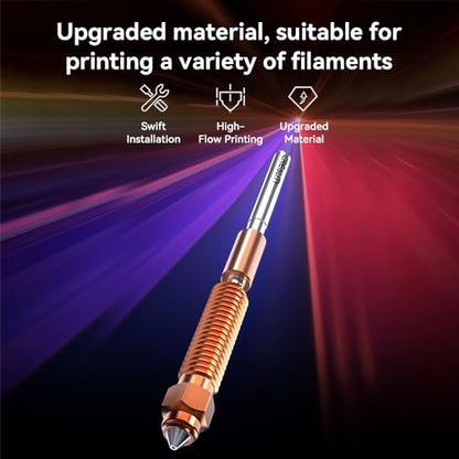 Creality K2 SE/K1C Nozzle, Upgrade Ender 3 V3 SE Unicorn 3D Printer Nozzle Kit, Original K1 Copper Alloy and Hardened Steel Nozzle for Creality K1 SE/K1 Max/Ender 3 V3 Plus/3 V3 KE 3D Printers (0.4mm) - size: 0.4mm Unicorn