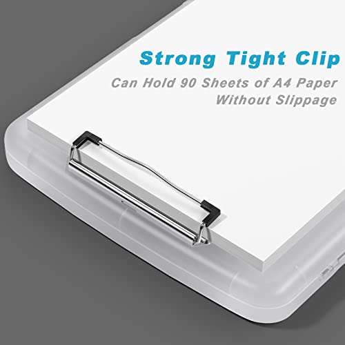 Rimilak Clipboard Storage, 8.5 x 11 High Capacity Clip Board, Translucen - color: Translucen