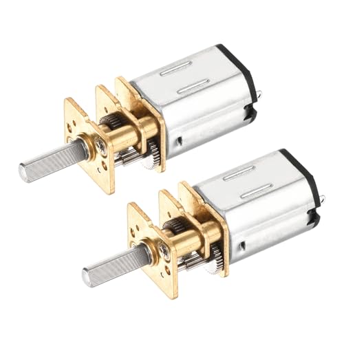 DMiotech 2Pcs 3V 1000RPM Rated Torque 0.3 Output Shaft Length 10mm Micro DC Speed Reduction Motor Mini Metal Gearbox Motor for RC Car Robot Model DIY RC Toys Engine - style: 1000RPM