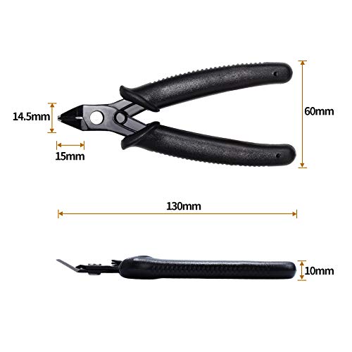 SPEEDWOX Electronic Cutters - Flush Cut Wire Cutters, 5 Inch Diagonal Side Cutting Pliers, Mini Shear, French Spring, Precision Fine Pliers for Jewelry Making - size: 5" French Spring