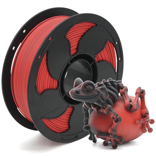Matte Dual Color Black Red PLA 1.75mm 1kg 600mm/s High Speed 3D Filament - color: C_pla-37 Bi Matte Black+red