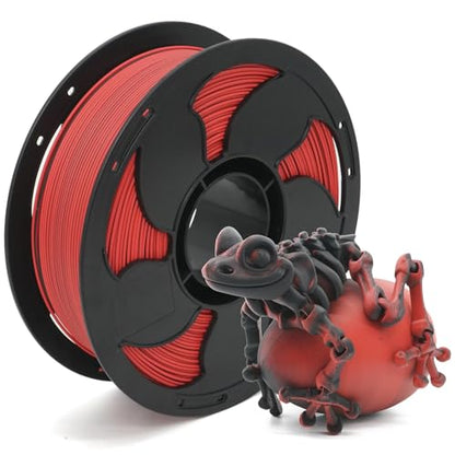 Matte Dual Color Black Red PLA 1.75mm 1kg 600mm/s High Speed 3D Filament - color: C_pla-37 Bi Matte Black+red