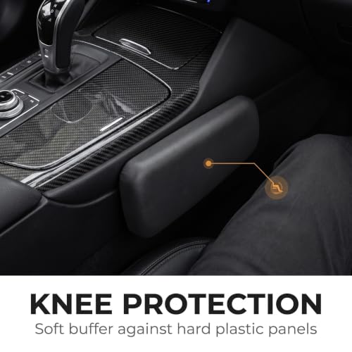 2 PCS Car Elbow Pad Arm Rest, 6.89" x 2.95" Polyurethane Soft Car Knee Cushion, Multi-functional Ergonomic Door Armrest Pad, Universal for Most Vehicles (Black)