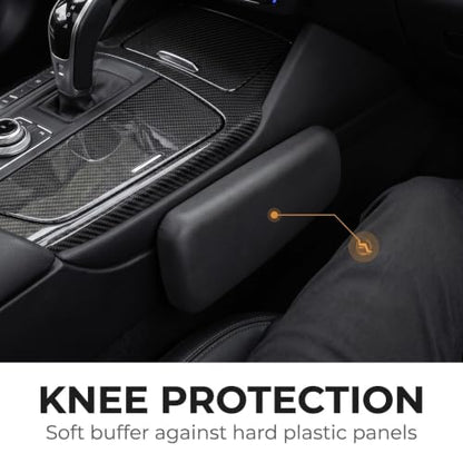 2 PCS Car Elbow Pad Arm Rest, 6.89" x 2.95" Polyurethane Soft Car Knee Cushion, Multi-functional Ergonomic Door Armrest Pad, Universal for Most Vehicles (Black)