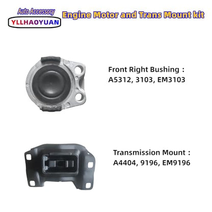 Yllhaoyuan Set of 4 Engine & Transmission Mounts for Mazda 5 2006-2010 - size: 2006-2010 Mazda 5 2.3L