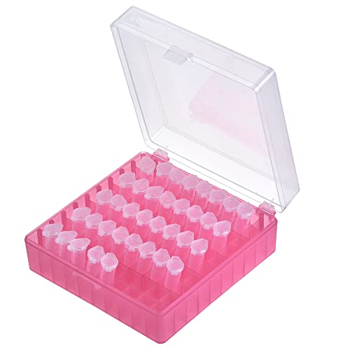 uxcell Centrifuge Tube Freezer Storage Box 100 Places Waterproof Polypropylene Lockable Cryogenic Holder Rack for 1.5/1.8/2ml Microcentrifuge Tubes Vials Samples, Red - color: Red