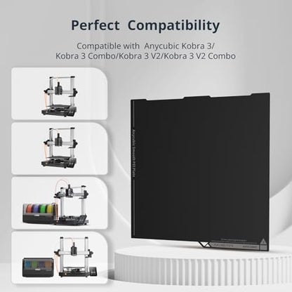 Anycubic 250x250mm Smooth PEI Plate for Kobra 3, Kobra 3 V2 Series